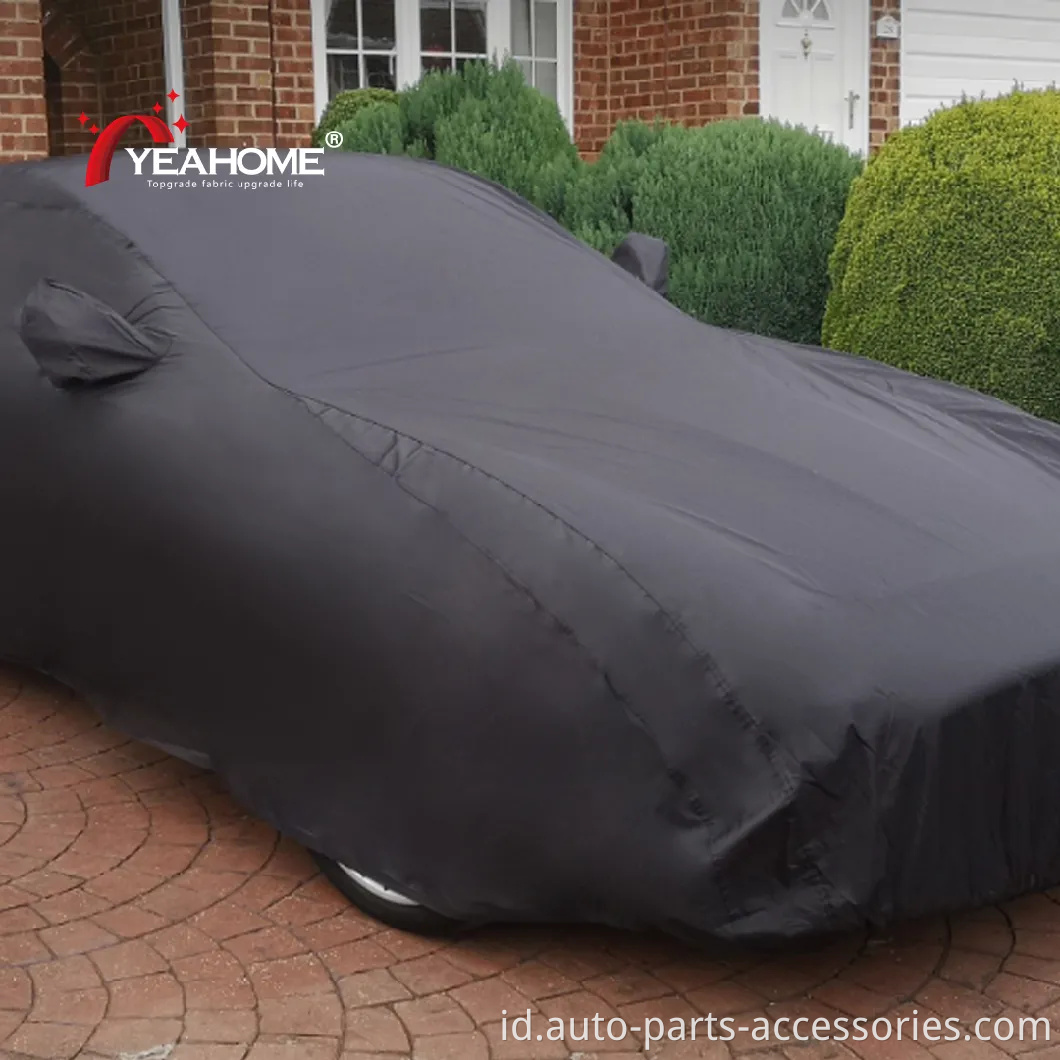 100% Polyester Black Outdoor Car Cover Proof Water-Proof Compusted Cover